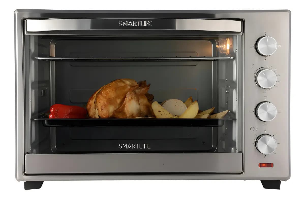 Horno Electrico Smartlife Conveccion Spiedo 60l Plateado