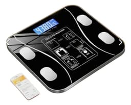 Balanza Personal Digital Inteligente App Bluetooth De Baño E Color Negro Registro Dietas Intermitentes Ayunos Progamados Vida Saludable