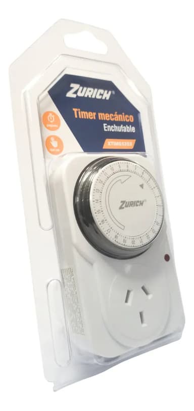 Timer Programable Mecanico Enchufable Zurich Vidriera 2hp
