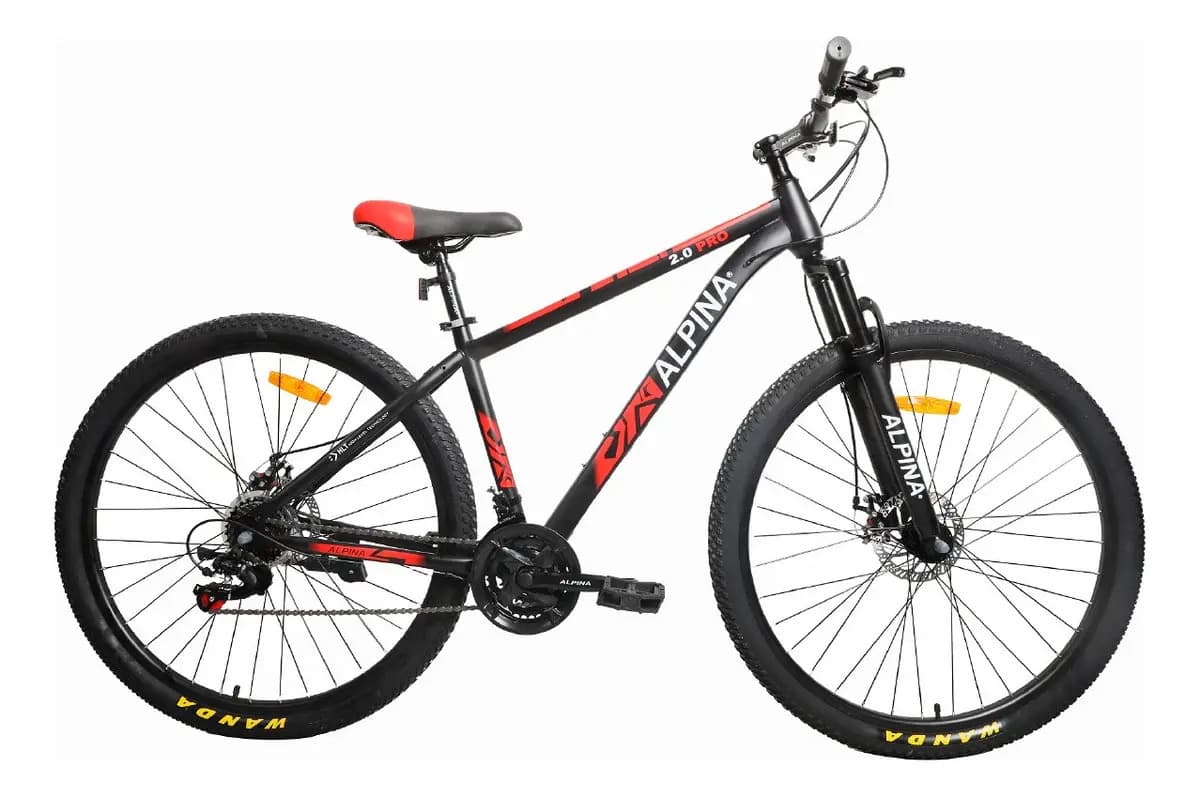 Bicicleta Alpina Mtb 2.0 Pro Acero R29 Shimano 21v C/susp Color Negro Rojo Blanco 2.0 Std2 Tamaño Del Cuadro L