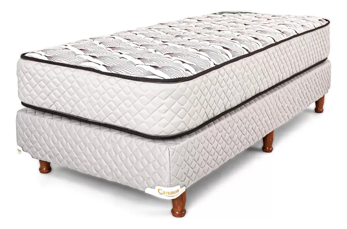 Sommier Y Colchon Cannon Soñar 80x190x50 Resortes