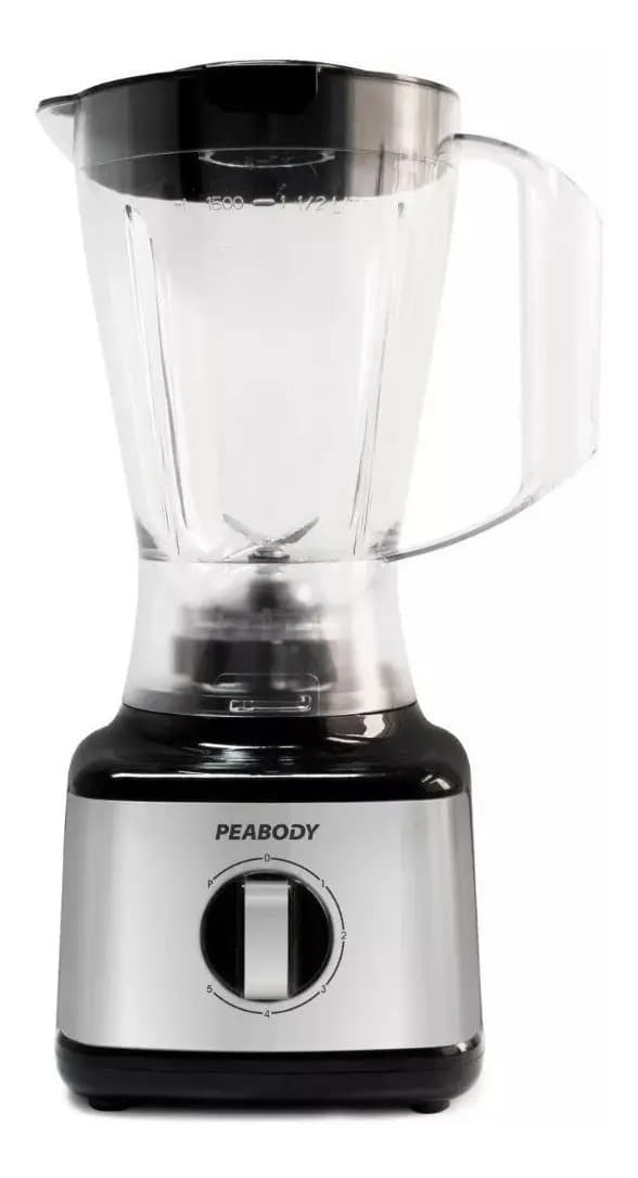 Licuadora Mesa Peabody Peln601 Inox Jarra 1,5l Plástico 600w Negro