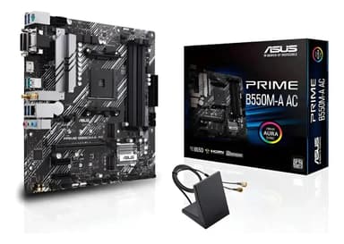 Tarjeta Madre Asus PRIME B550M-A AC Pcie 4.0 Dual M.2 4x4 Color Negro