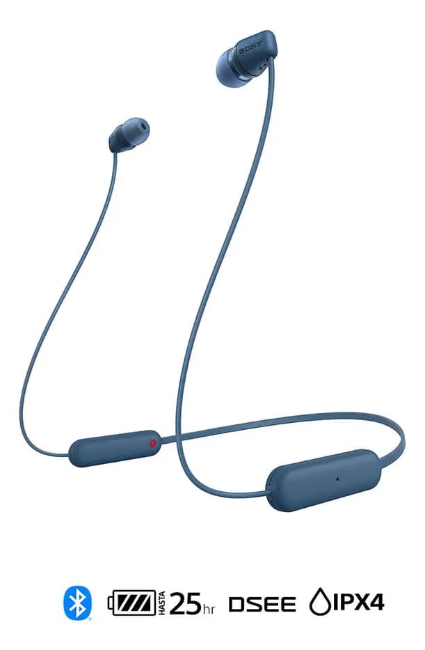 Auriculares Bluetooth Inalambricos In Ear Sony Wi-c100 Color Azul