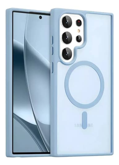 Funda Silicona Magnetica Norcel Para Samsung Galaxy S26 Ultra Color Celeste Resistente Suave Al Tacto Compatible Con Magsafe Bordes Reforzados