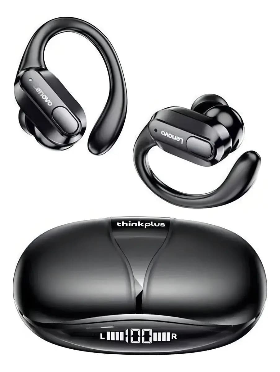 Auricular Lenovo Thinkplus XT80 running bluetooth in ear negro deportivo ligero cómodo resistente batería larga