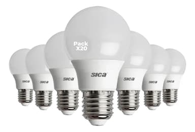 Lámpara Led Sica 13w Luz Cálida / Fría - Pack X 20u Luz Blanco Cálido