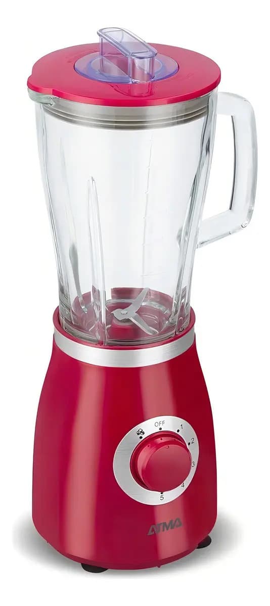 Licuadora De Vaso Atma Li8444rp 500w 5 Velocidades Rojo