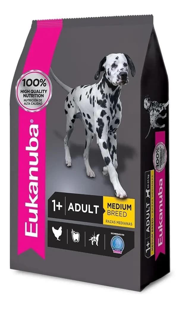 Alimento Eukanuba adulto de raza mediana sabor mix en bolsa de 3 kg