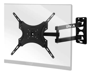 Soporte Para TV Brazo Articulado SPICA SOP-55 Movil De 14 a 55 Pulgadas + Kit de Instalacion Color Negro