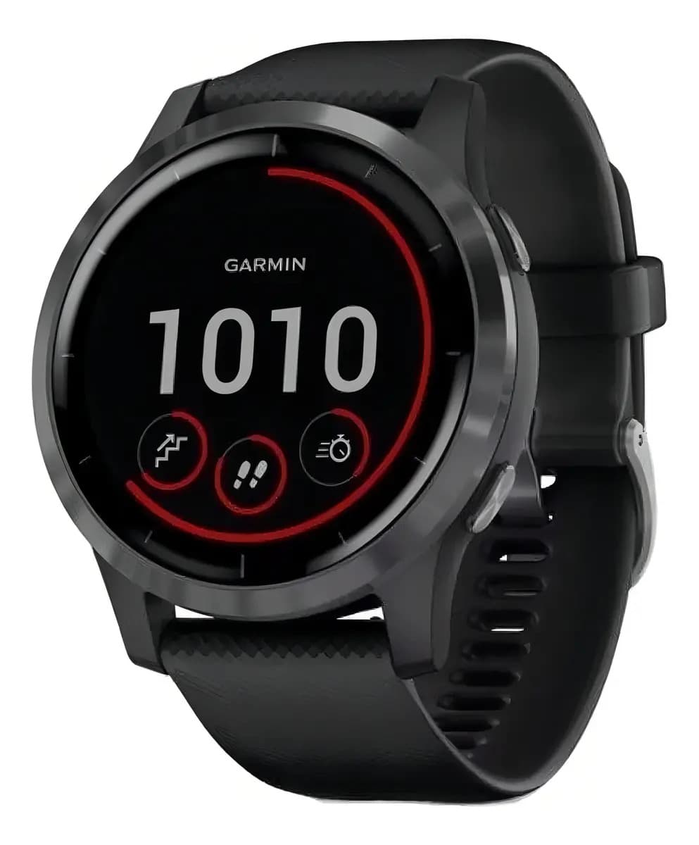 Reloj Garmin Smartwatch Vivoactive 4 Spotify Caja Black Malla Black Bisel Slate