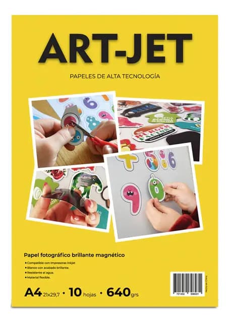 Papel magnético Art Jet paquete de 10 hojas color blanco para manualidades y señalización