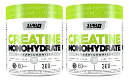 Combo Star Nutrition Creatina Monohydrate Pote 300grs Sabor Sin Sabor X 2 Unidades