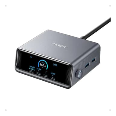 Estacion de Carga Anker Prime 4xUSB-C 2xUSB-A Carga Ultra Rapida 250W Pantalla LCD 6 Puertos