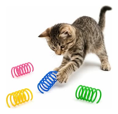Juguete Resorte Interactivo Viral Para Gatos X4 Beepaw Amarillo