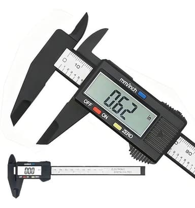 Calibre Digital 0-150mm Fibra de Carbono Pantalla LCD Ruhlmann