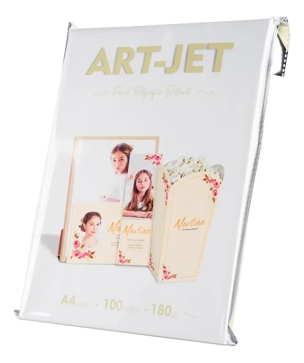 Papel Fotográfico Glossy Art-Jet A4 180g 100 Hojas Impresora Inkjet