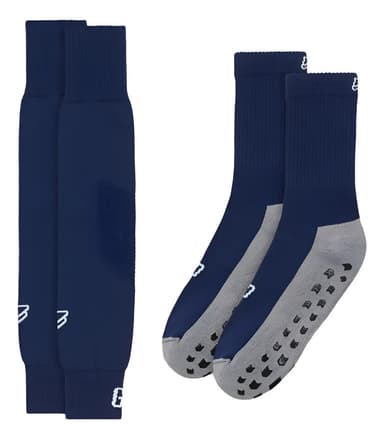 Media Kit Antideslizante + Pantorrillera Floyd Go® Deporte Color Marino Talle Unico Del 41 Al 45