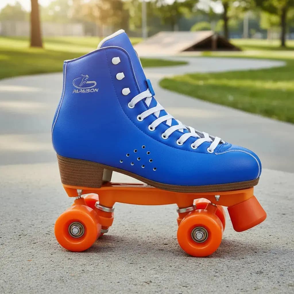 Patines Profesionales Artistico Colores Reforzados Tarjeta Color Azul Marino/naranja Talle De Los Patines 40 = 26cm Tamaño De Las Ruedas 5.8 Cm