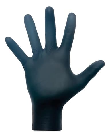 Guantes Nitrilo Negro Mediglove Sin Polvo Talle M Caja 100 Unidades