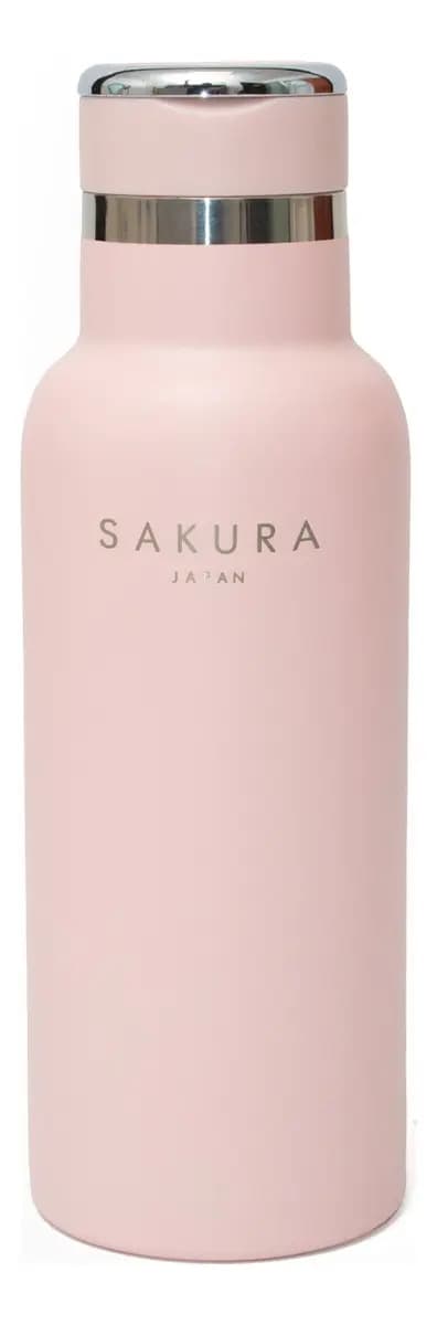 Botella Termica Sakura Acero Inoxidable 500 Ml Rosa