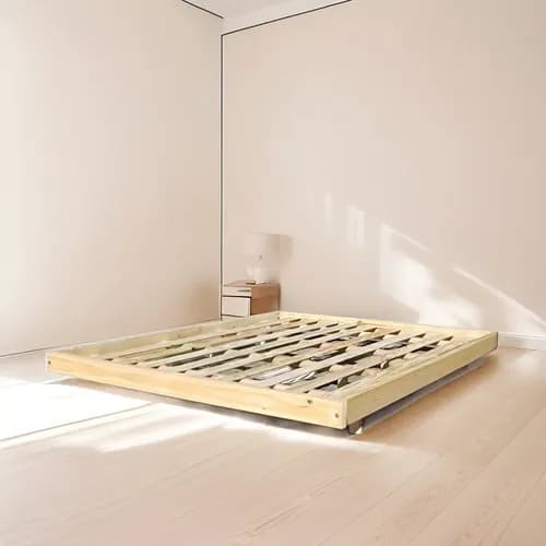 Cama 2 Plazas 140 X 190 Tatami Baja Oriental Pino - Pinoshow