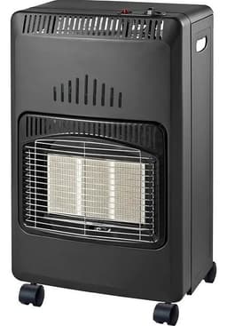Estufa Garrafera Calefactor A Gas Portatil 4200w Cadena Zero Color Negro
