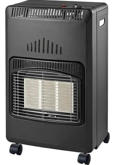 Estufa Garrafera Calefactor A Gas Portatil 4200w Cadena Zero Color Negro