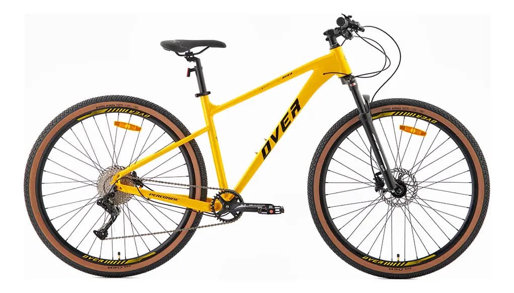 Bicicleta Overtech Peregrine Monoplato Mtb R29 Aluminio 12x Color Amarillo/Negro Tamaño del cuadro S