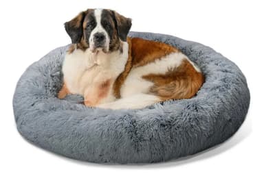 Cama Para Perros Antiestres Comfypetys Comfybed Talla Xl Gris Oscuro Piel Sintetica