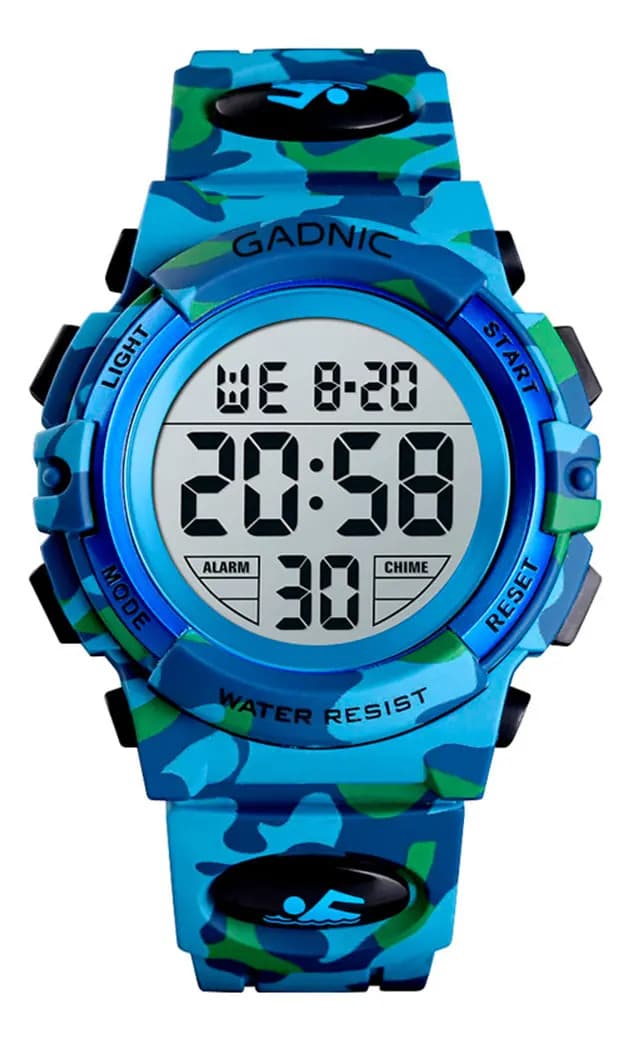 Reloj Digital Niños Gadnic Deportivo Resistente Al Agua Con Luz Led Y Alarma Sumergible 50 Metros