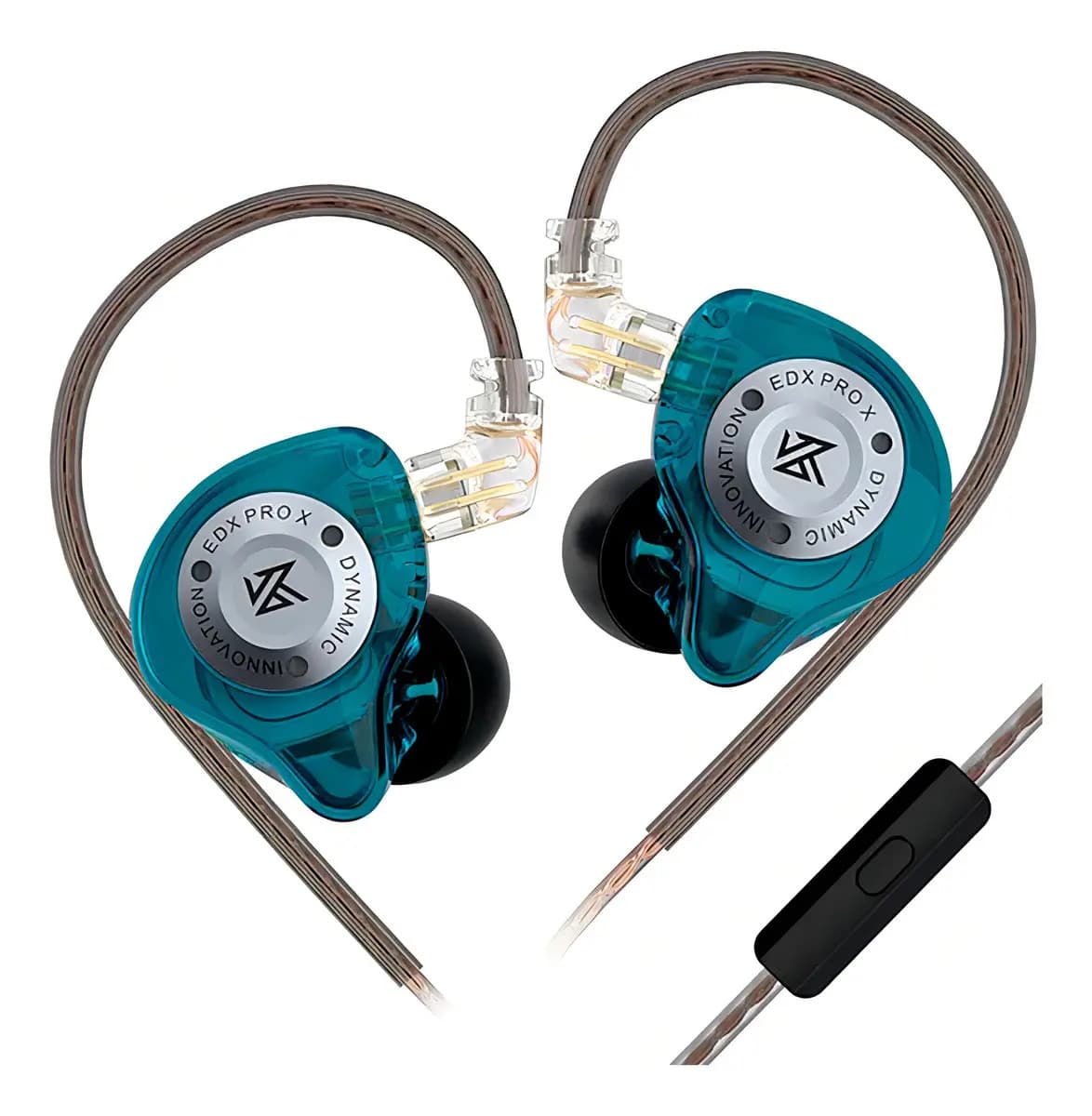 Auriculares In Ear Kz Edx Pro X Con Micrófono Color Cyan