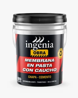 Membrana En Pasta Con Caucho Ingenia 20k Chapa Cemento Obra Negro Mate
