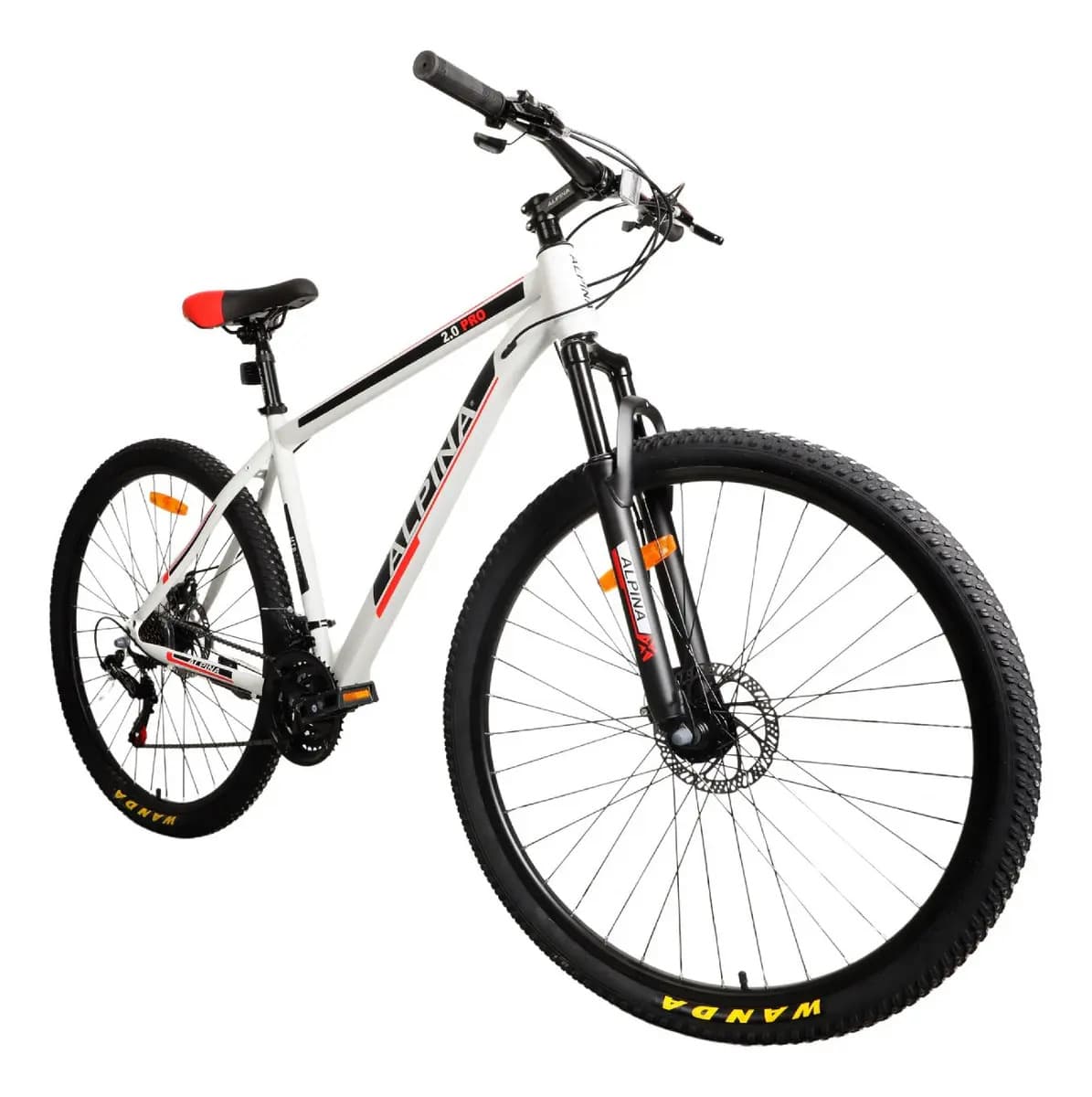 Bicicleta Alpina Mtb 2.0 Pro Acero R29 Shimano 21v C/susp Color Blanco Rojo 2.0 Std2 Tamaño Del Cuadro Xl