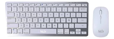 Kit Teclado Bluetooth INT.CO Color BLANCO - Apto Celular Tablet Notebook