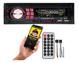 Stereo Para Auto Bluetooth LIBERCAM RSTE-03 Fijo Display LCD Mp3 Usb Radio Sd Retroiluminado Control Color Negro