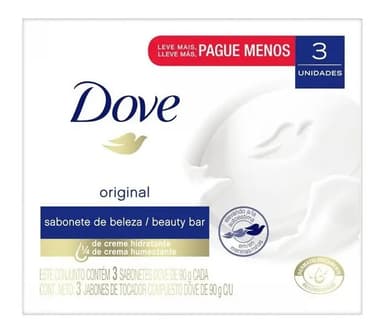 Dove Original Jabón En Barra Blanco 3x90g