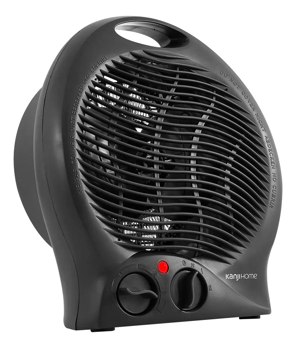 Caloventor Ventilador KanjiHome Con Termostato Ch103 De 2000w Color Negro