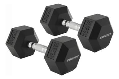 Mancuernas Pesas Hexagonal 12.5 Kgs Par Engomadas No Rayan el Piso