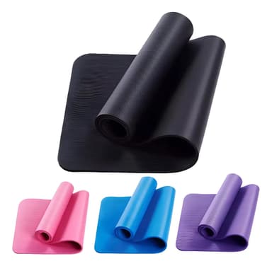 Colchoneta Plegable Caucho Bandas Yoga Mat 8mm Pilates Color Negro