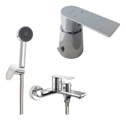 Combo Grifería Peirano Vera Ducha Exterior + Bidet Color Cromo