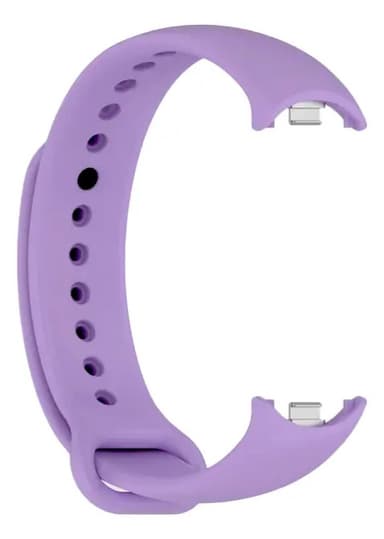 Malla Compatible Con Mi Smart Band 8 Y 9 Xiaomi 1.62 Mi Smart Band 10 1.72 De Silicona Y Con Enganche Acero Metal Generica Marca Miaband Color Lila