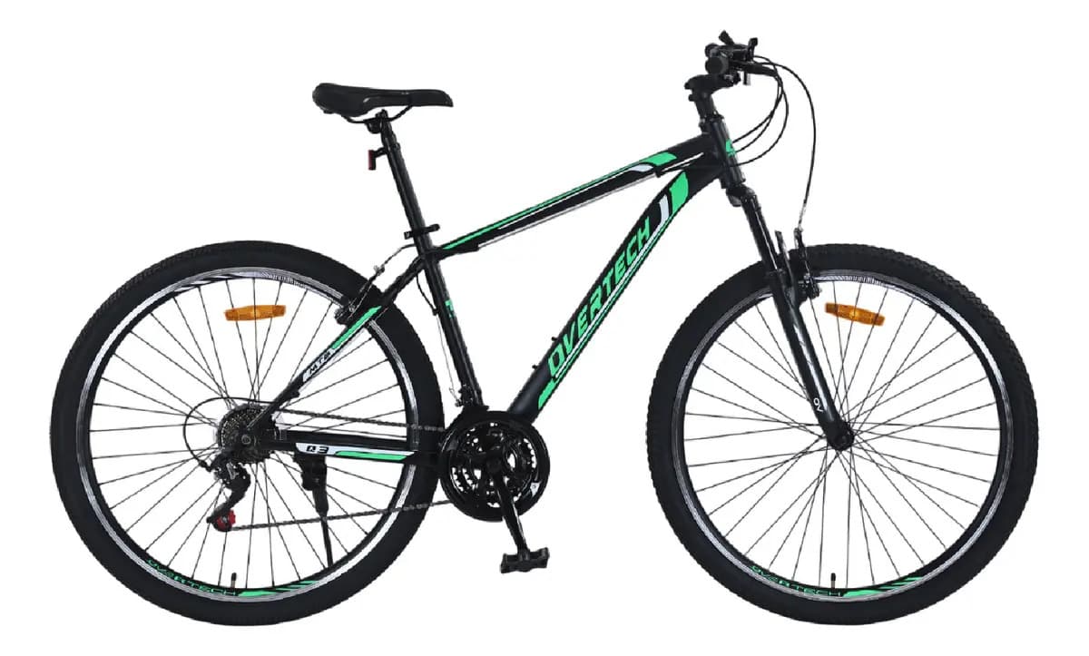 Bicicleta Mtb Overtech R29 Q3 Con Suspensión Tamaño Del Cuadro M Negro/verde/blanco