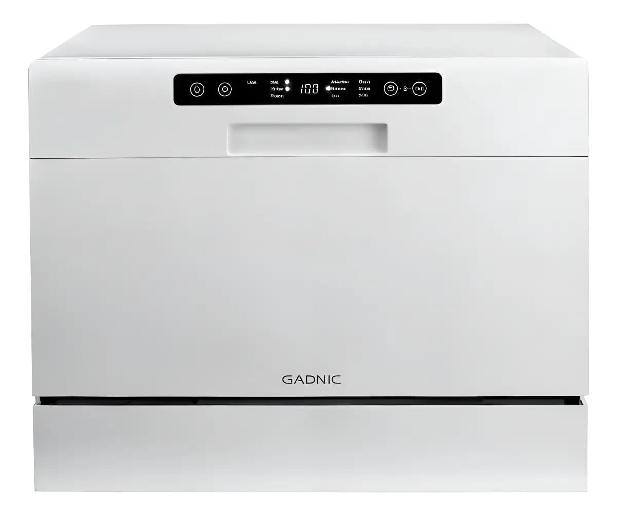 Lavavajillas de Mesada Gadnic PRO 6 Espacios Secado Aire Caliente Panel Táctil LED Temporizador 24h Bajo Bloqueo Infantil Consumo de Agua