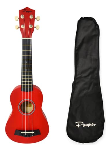 Ukulele acústico Parquer FZU-002 Rojo Soprano Diestro