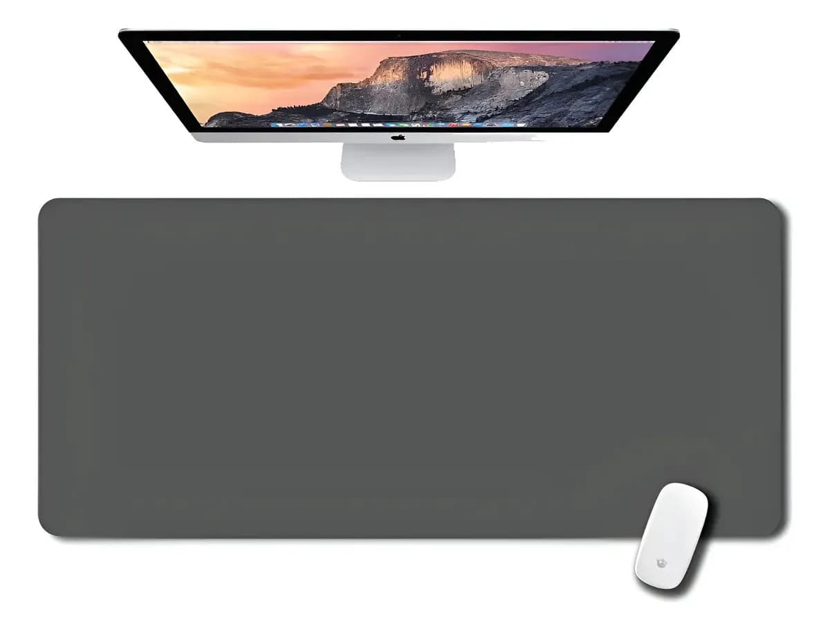 Mouse Pad Gamer XXL CDTek 84x38cm Gris Antideslizante Bordes Cosidos