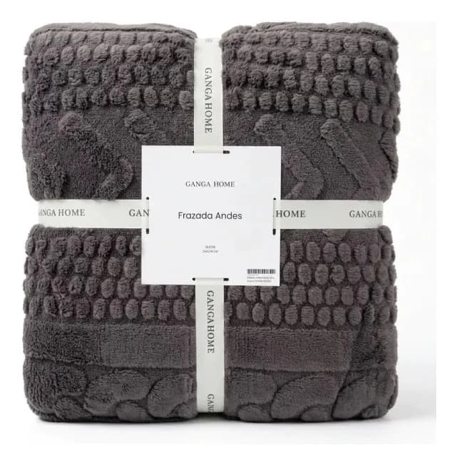 Frazada Andes King 280x240 | Ganga Home Corderito Soft 3130 G Gris Oscuro