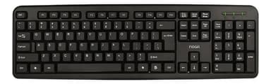 Teclado Noganet QWERTY NKB-78011 español color negro
