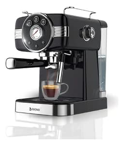 Cafetera Espresso Vintage SUONO Negro Espumador