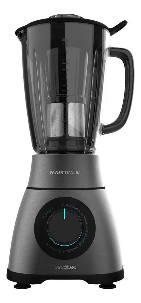 Licuadora Comercial Cecotec 1500w Vidrio Cuchillas Titanio Negro